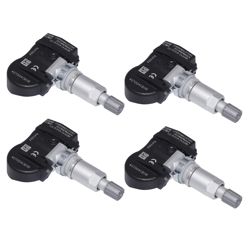 

4pcs 407004CB0B 433MHZ Tyre Pressure Sensors FOR Nissan Pulsar Qashqai II TIIDA TEANA X-Trail Rogue TPMS Sensor 407003VU0A