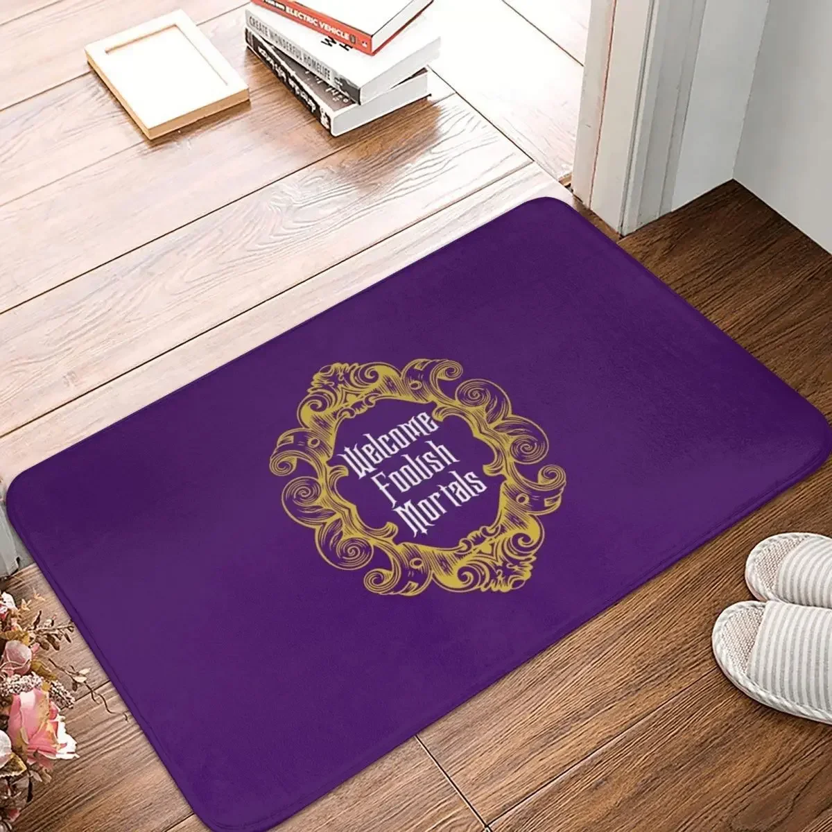 Welcome Foolish Mortals Doormat Rug Carpet Mat Footpad Polyester Non-slip Durable Entrance Kitchen Bedroom Balcony Toilet