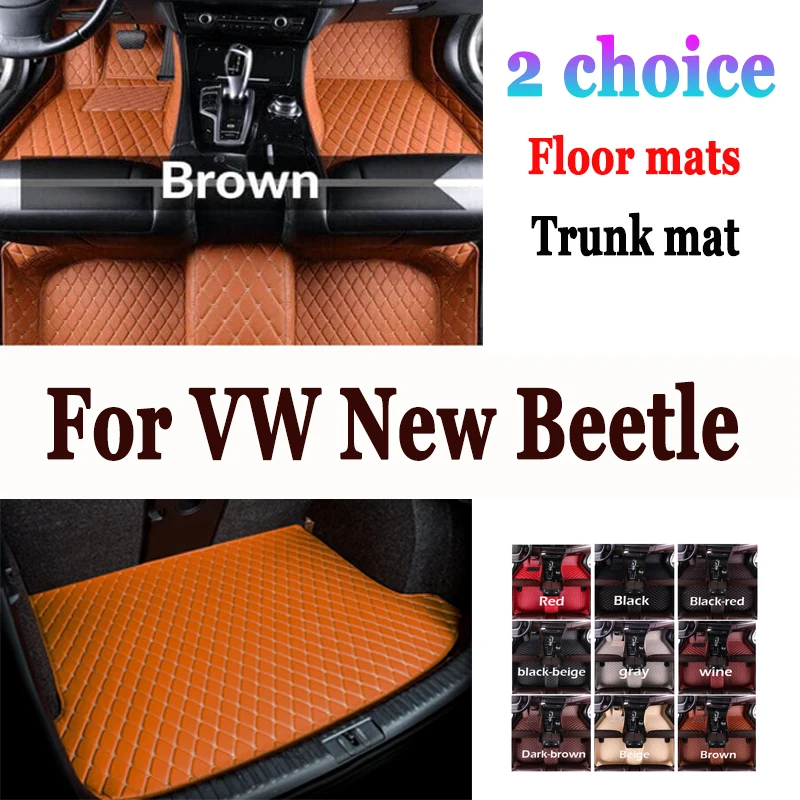 Car Floor Mats For VW VW New Beetle Convertible 1998~2011 Waterproof Rug Tapetes Para Automovil Car Mats Car Accessories