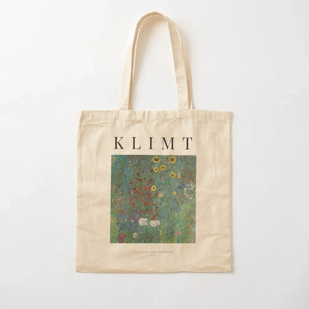 

Cottage Garden With Sunflowers - Gustav Klimt - Exhibition Poster Tote Bag tote bags men Woman shopper bag Tote Bag