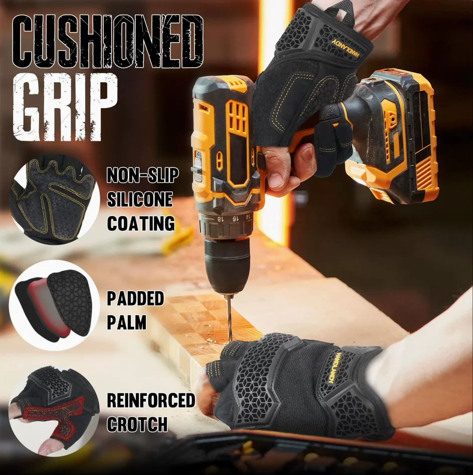 Tactical gloves, three finger wear-resistant protection, anti-collision, outdoor sports gloves