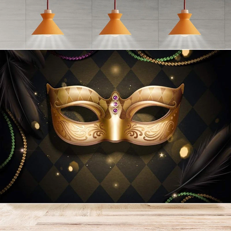 

Photography Backdrop Party Masquerade Ball Dance Birthday Graduation Prom Mask Party Background Wall Home Party Decor Banner