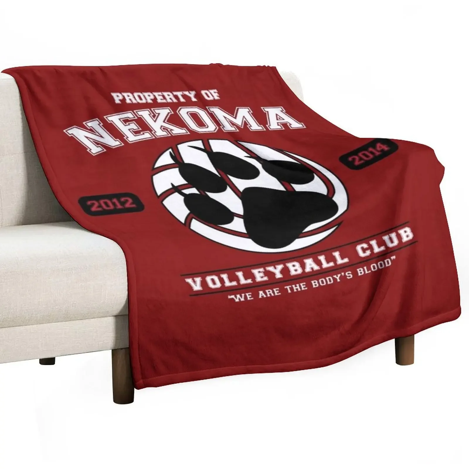 

Team Nekoma Throw Blanket Luxury Throw Soft Beds Blankets