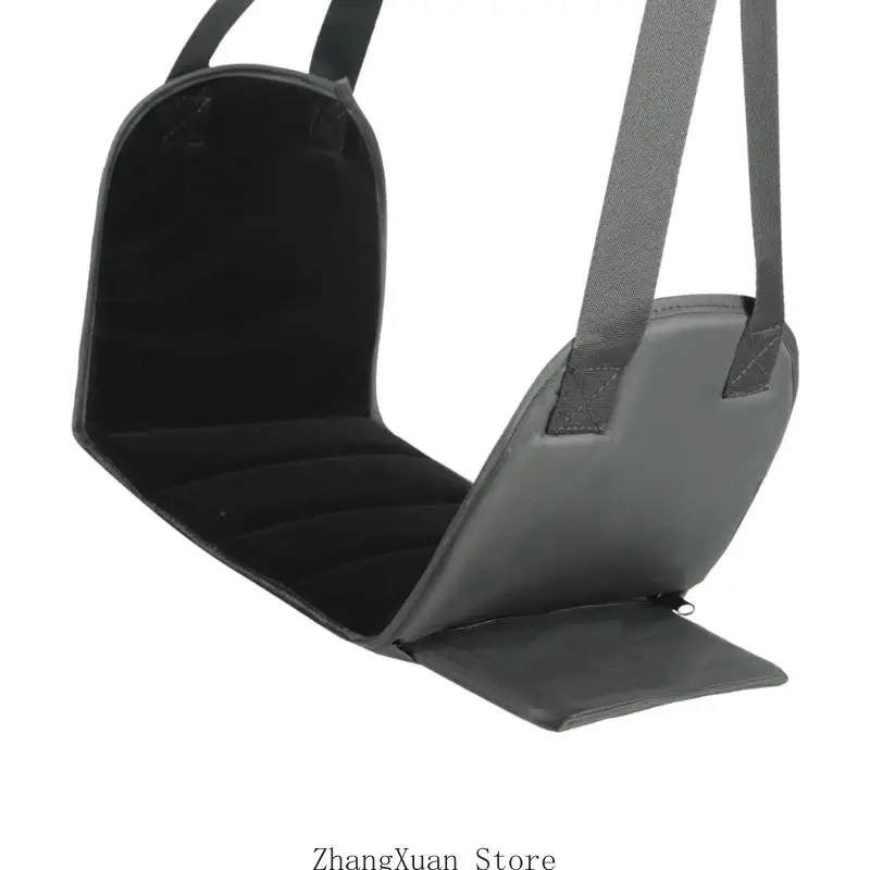 

3XUF Foldable Foot Hammock Support Pad Travel Cushion For In Flight Relaxation Leg Circulation Secure Adjustable Strap System