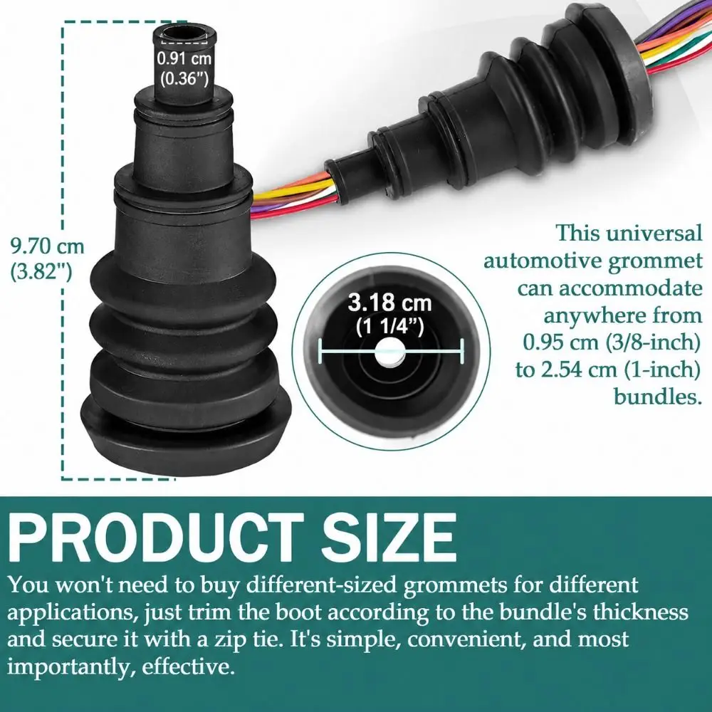 Protective Anti-Vibration Wire Grommet Universal Durable Rubber Hole Plug Weatherproof Cable Hole Plug Automotive Wiring