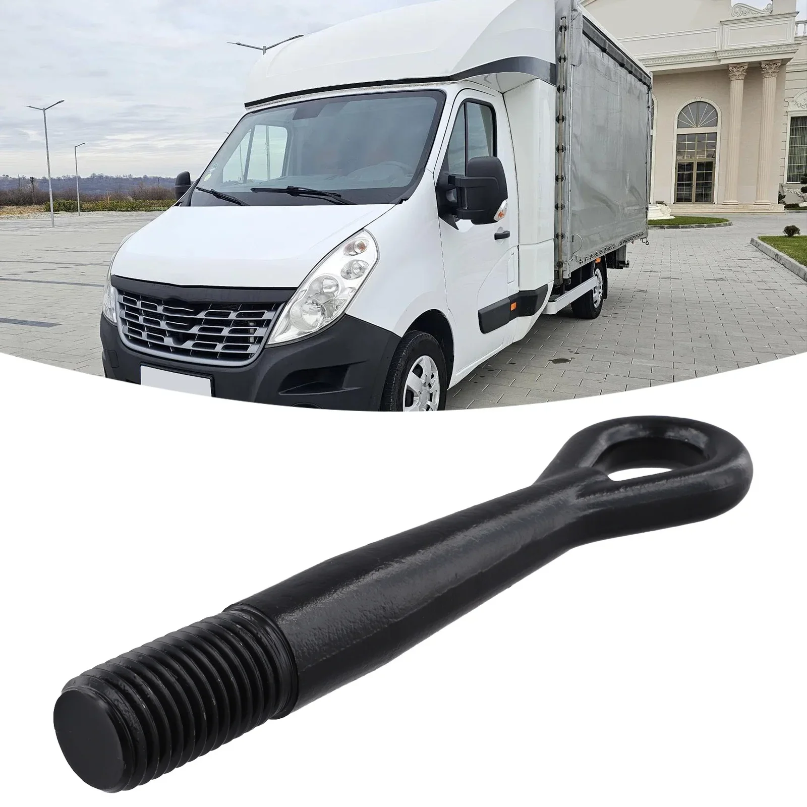Replacement Hook Tow Hook For Vehicle Towing Black For Daily 2006 On For Movano 1998-2013 For Master 1998-2013 Metal Tow Hook