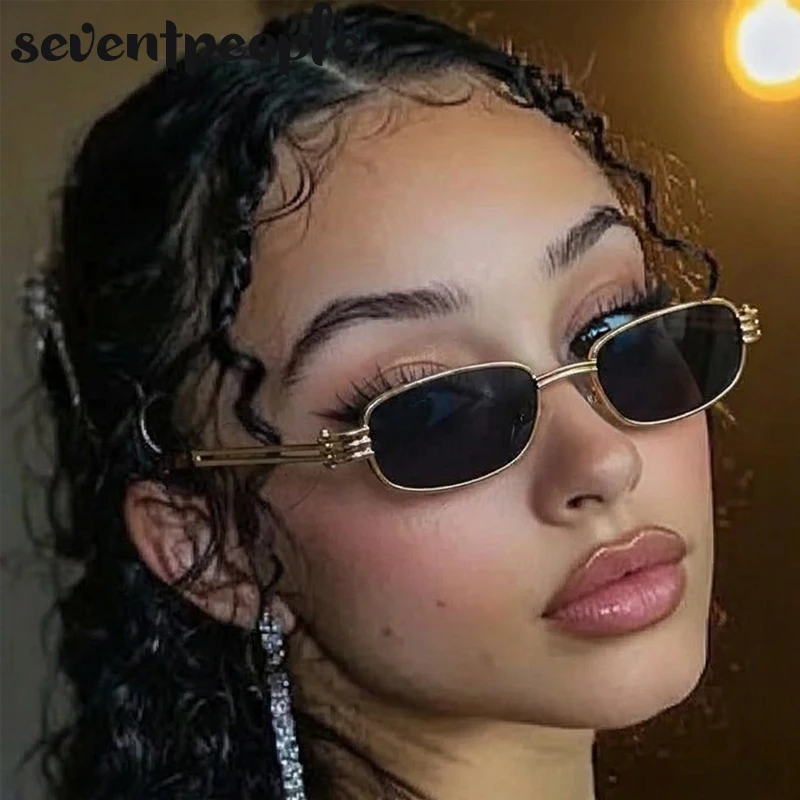 

Y2K Punk Small Rectangle Sunglasses Women 2026 Luxury Brand Vintage Metal Frame Outdoor Sun Glasses For Ladies Trendy Shades