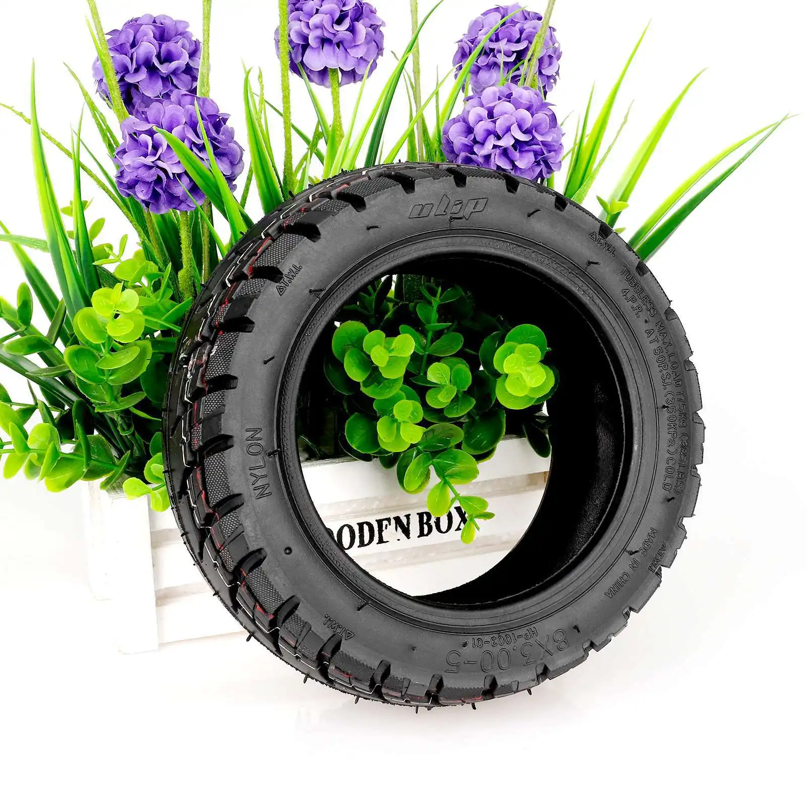 إطار فراغي للطرق الوعرة لدراجة كابو مانتيس 8 الكهربائية ، أجزاء الإطارات بدون أنبوبي ، بدون أنبوبي 8x3.0-5 ، 8 in ، 7.5 in