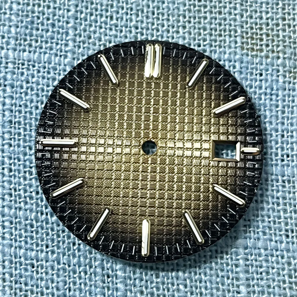 31.8mm custom dial for NH Watch 35 Automatic Mechanical Mechanical Sun Print Orange dial Green luminous men's watch parts