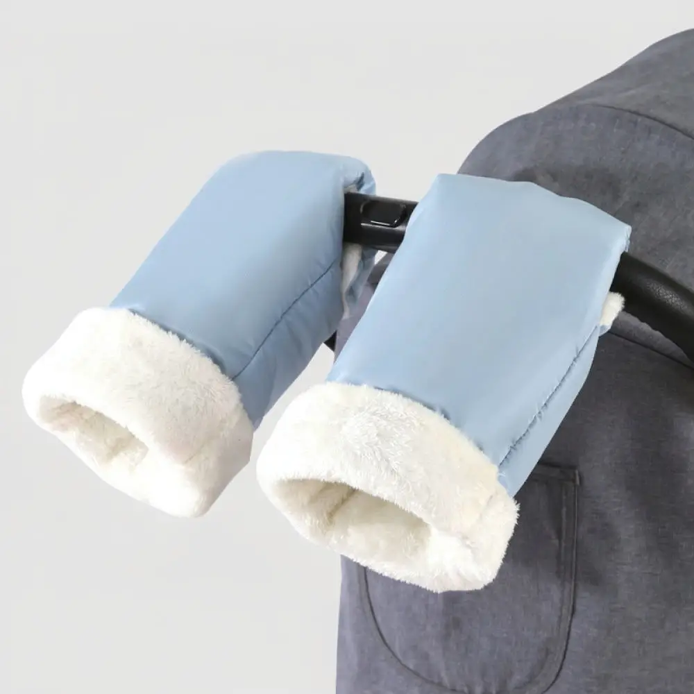 Stroller Hand Muff Winter Warm Waterproof Windproof Thick Fleece Lining Gloves Universal Baby Pram Pushchair Handlebar Mitts