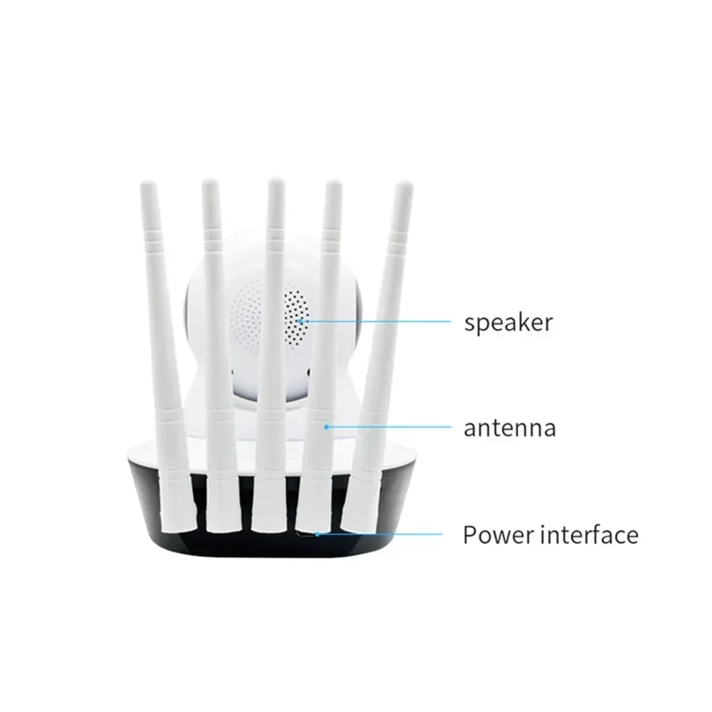 Cámara WiFi de 5 antenas - Full Color HD 360 °   Monitor de bebé con cámara web de vigilancia de seguridad para el hogar (PIX-LINK GT5)