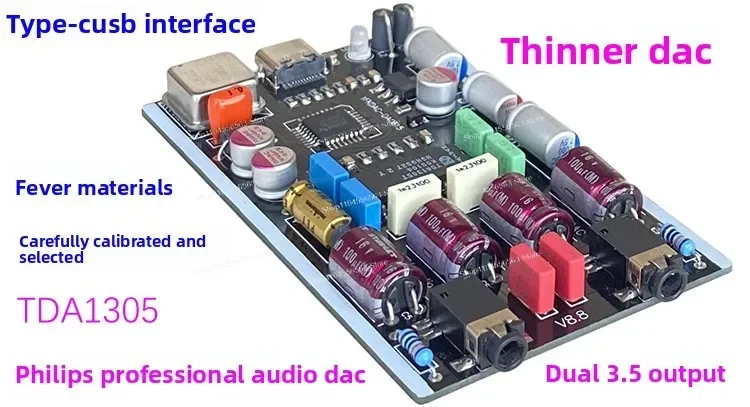 USB Fever HIFI Sound Card TDA1305 PCM2706 DAC Decoder with Headphone Support OTG Big Tail High Fidelity USB Audio Adapter for Hi