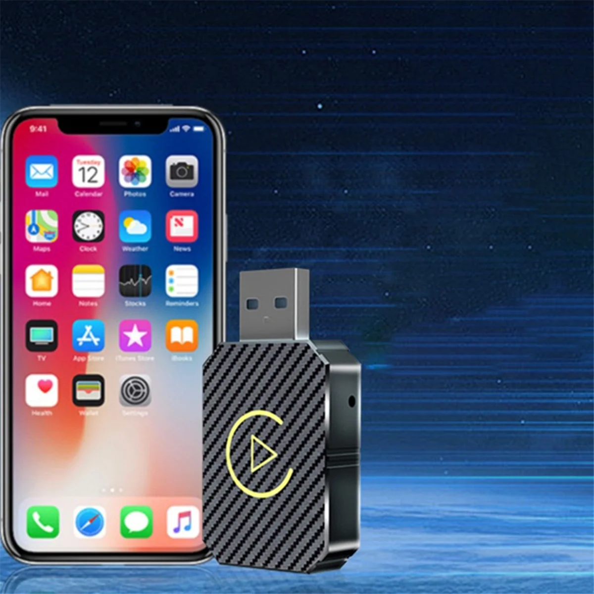 LSJD 2-in-1 CarPlay Box Android Auto draadloze CarPlay-converter Auto Android Smart Box draadloze adapter Auto-adapter