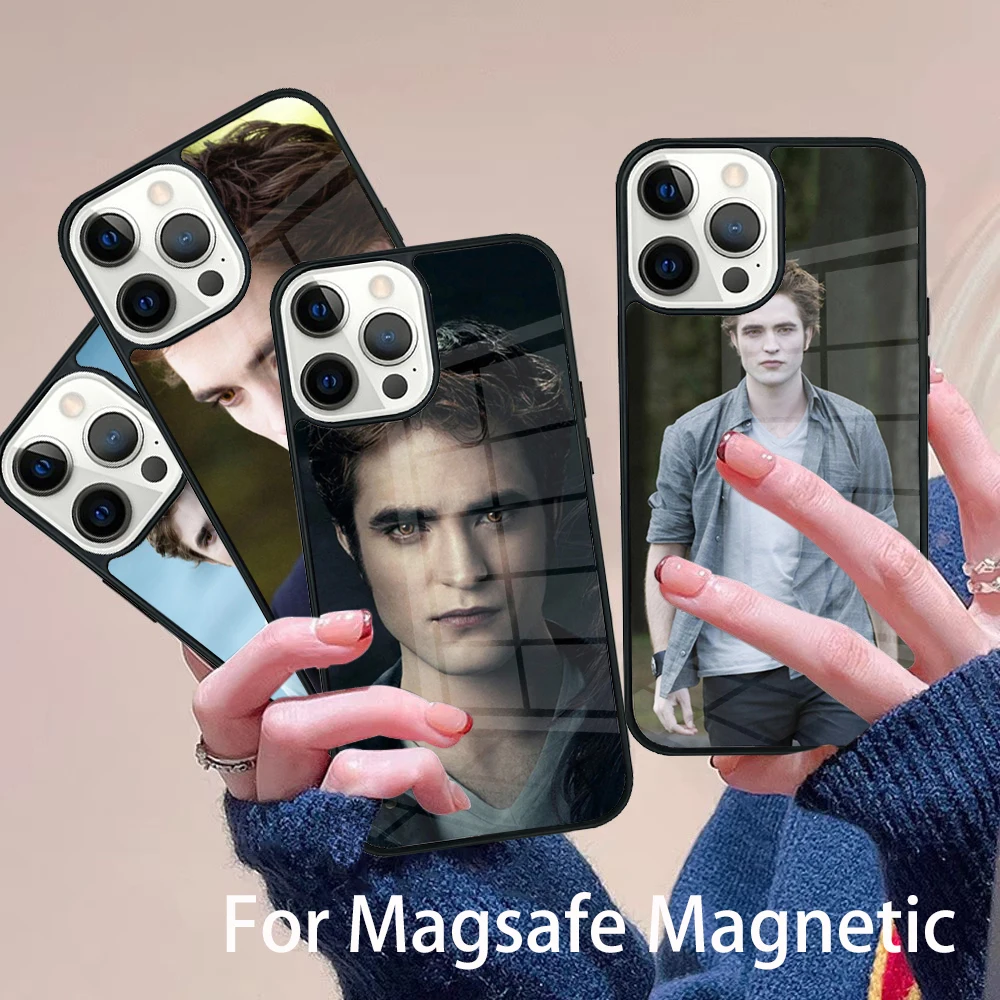 

Twilight Edward Cullen Phone Case Magesafe Magnetic Wireless Charge Cover For IPhone 16 11 12 13 14 15 Pro Max Plus Mini