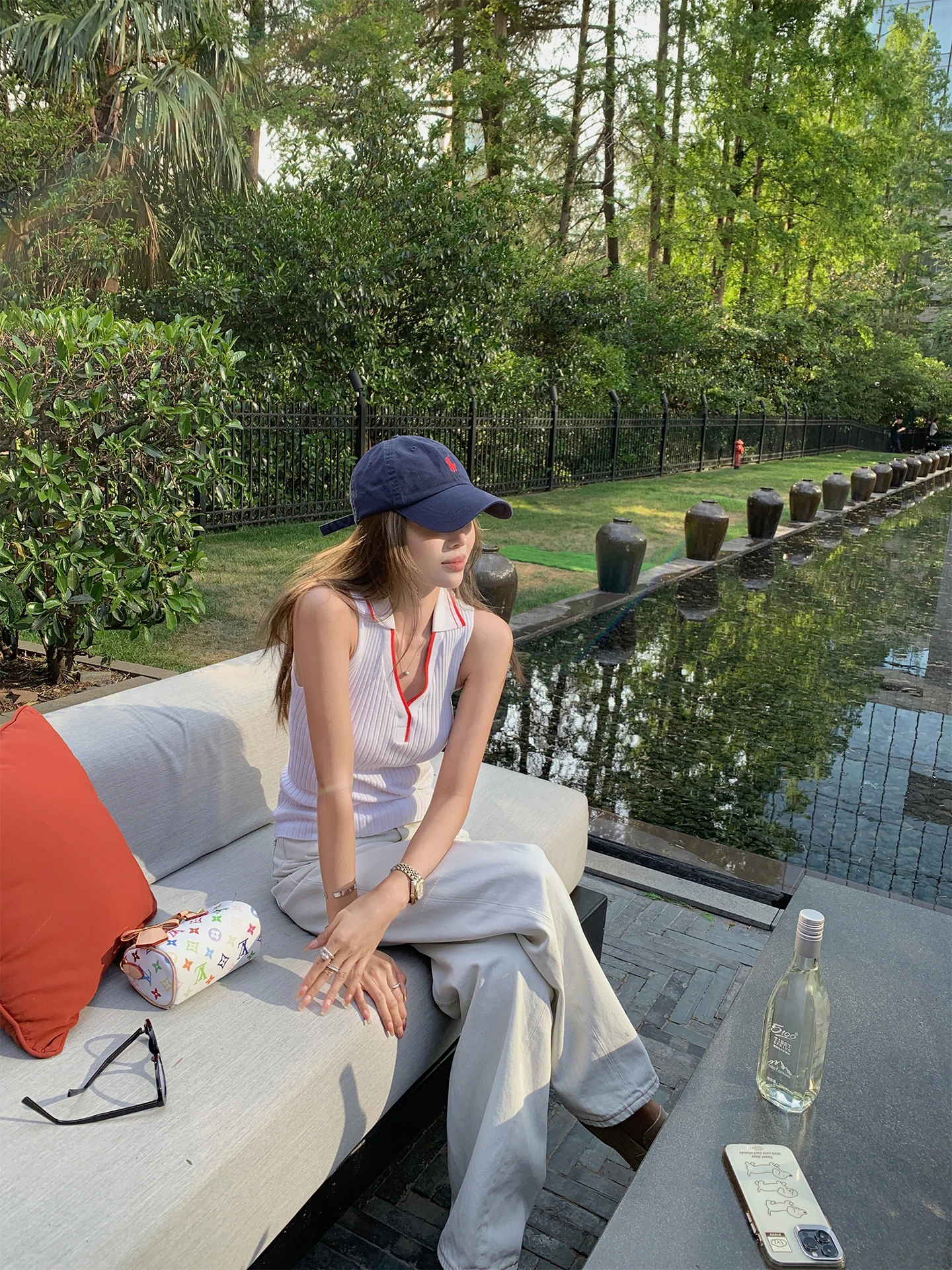 

Женский летний жилет NanaByNana Bouillotte из смесового хлопка, приталенный, в стиле Color Block, для повседневной носки