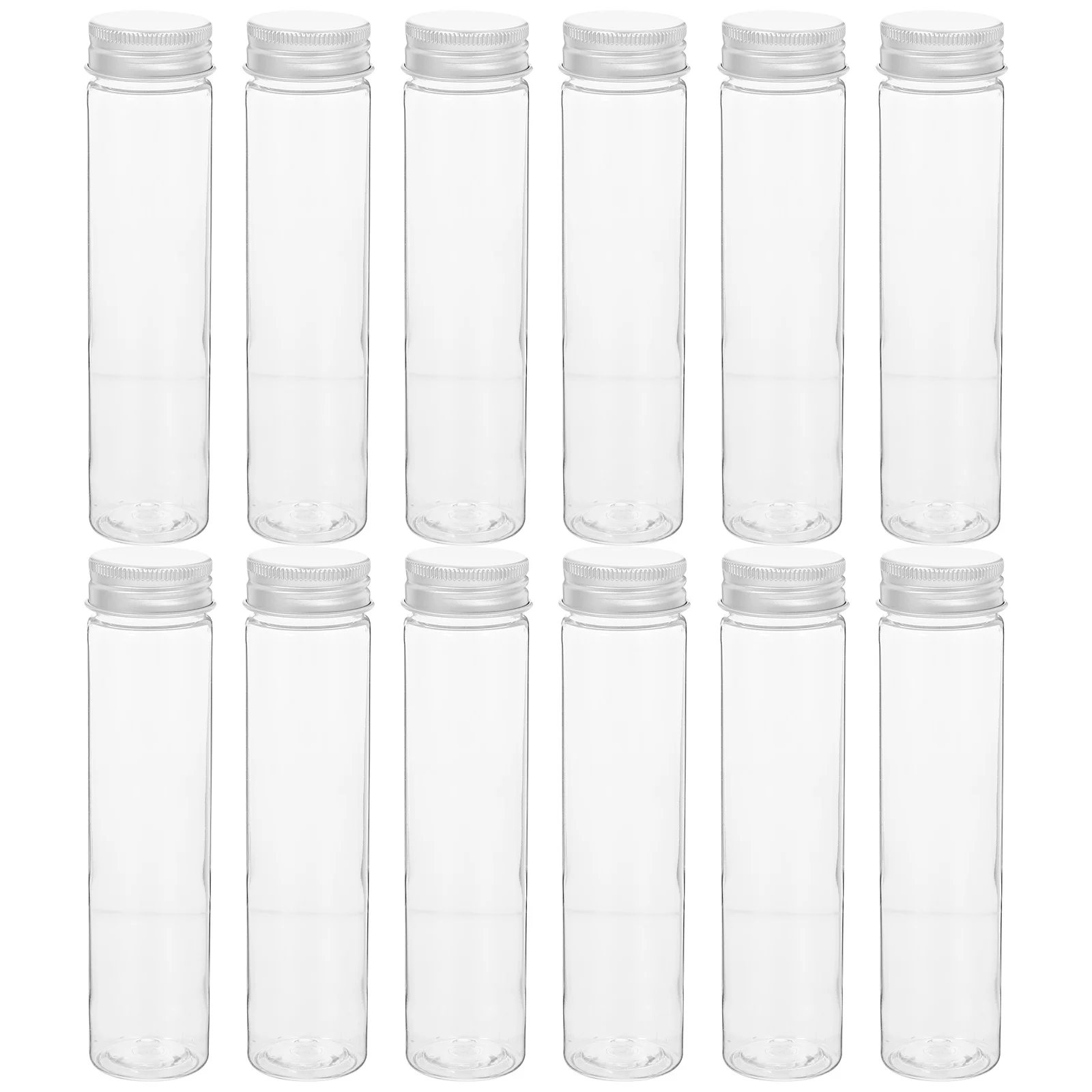16Pcs Plastic Test Tubes Small Vials with Screw Caps Clear Sampling Storage Bottles Liquid Powder Laboratory Vials Leak Proof