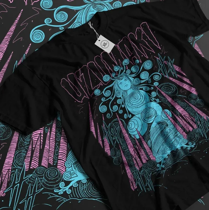 Junji Ito Uzumaki T-Shirt Horror Anime Japan Guro Souichi Tsuji Gift Shirt Shirts for Women Women Clothing Oversized T Shirt