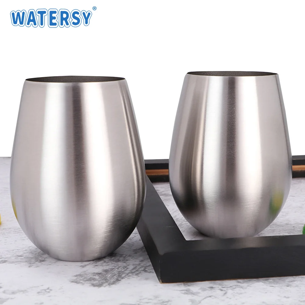 530ML Stainless Steel Wine Glasses Thermal Beer Mug Whiskey Coffee Cups Metal Drinking Tumbler Champagne Party Gift