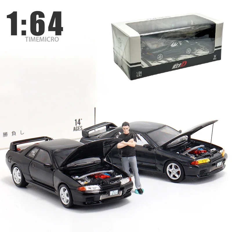 Diecast Model Car TM 1:64 Nissan GTR R32 Car Model Initial D NakaZato Takashi Alloy Collection Toys for Boys Gif Original Box