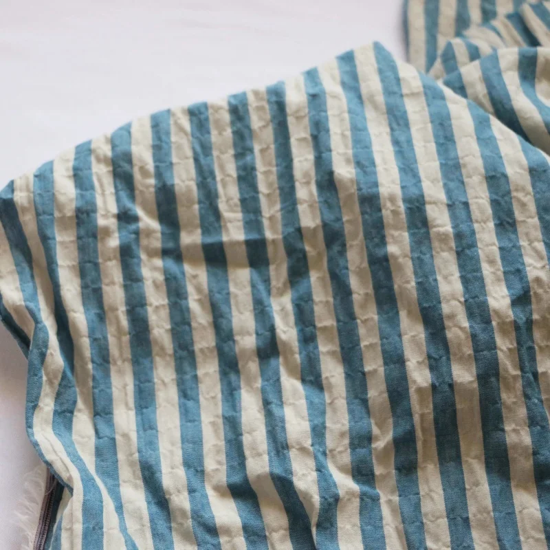 

Ins Style Striped Cotton Cloth DIY Blue Fabric