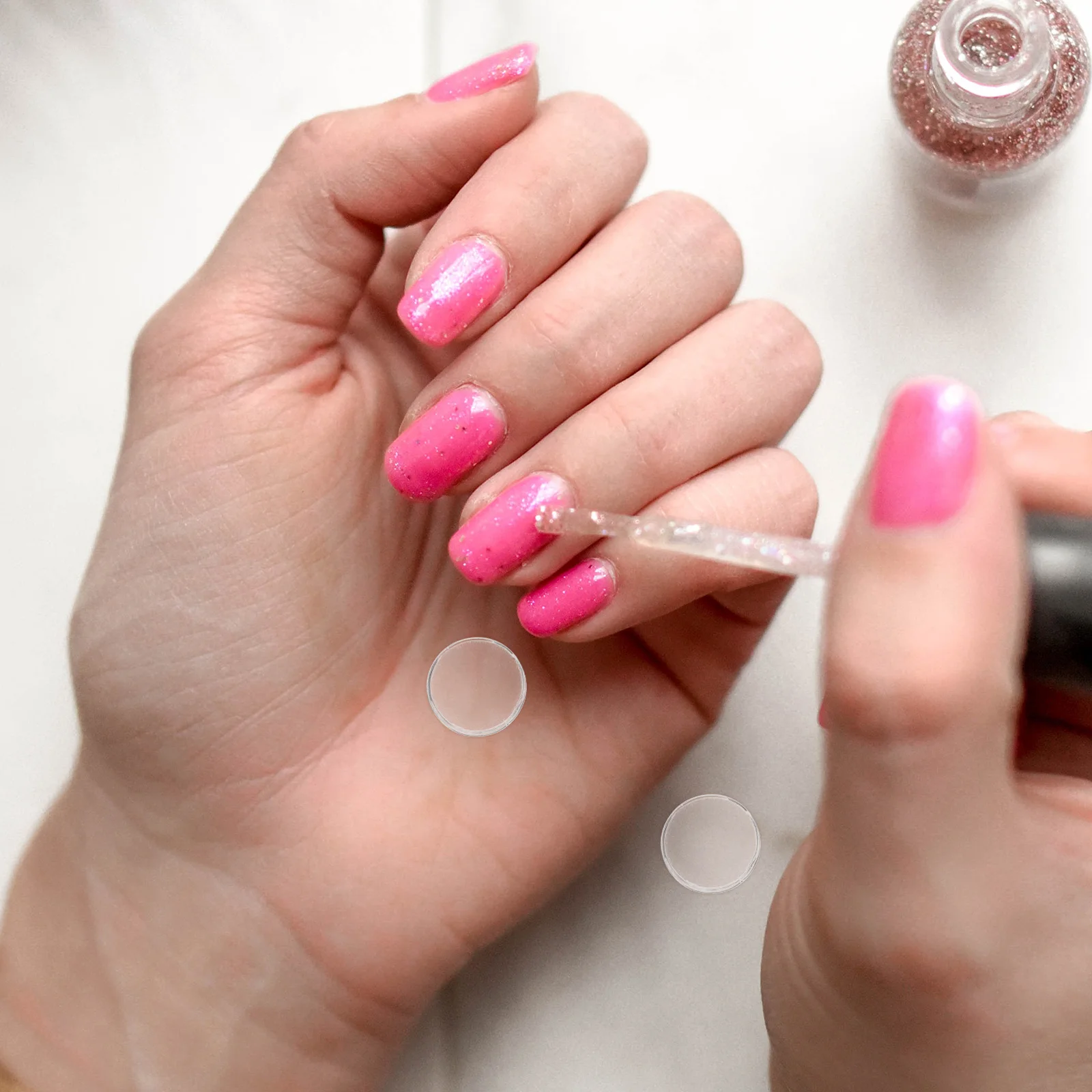 20Pcs Transparent Glass Cabochons 1.5cm Nail Color Clear Dome Tiles for Nail Polish Display Cards Jewelry Making Craft