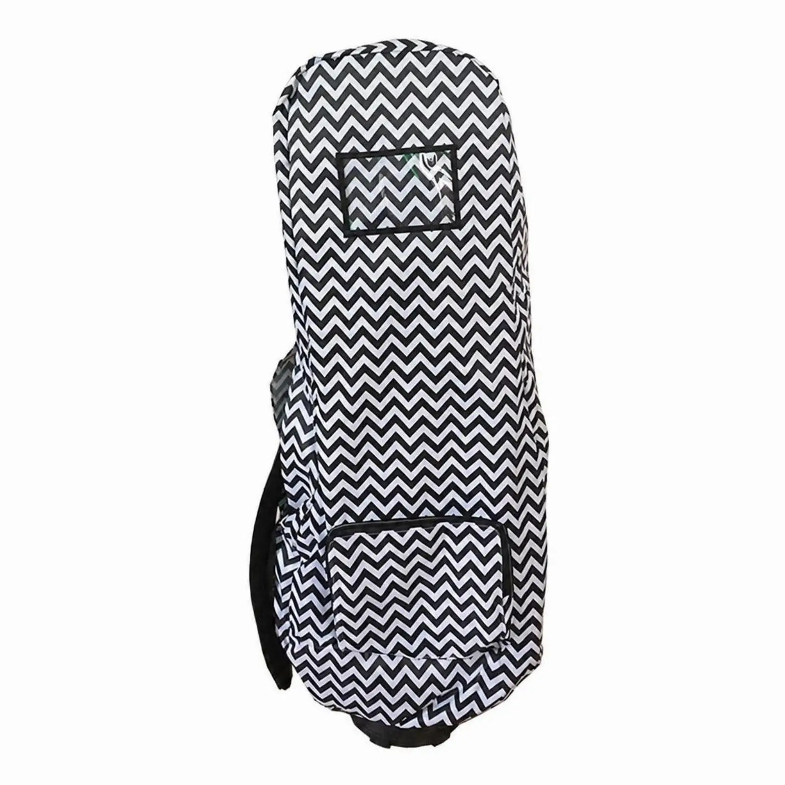 canvas-golf-bag-cover-rainproof-full-length-sleeve-for-golf-caddy-bag-with-clear-window-and-convenient-front-pocket