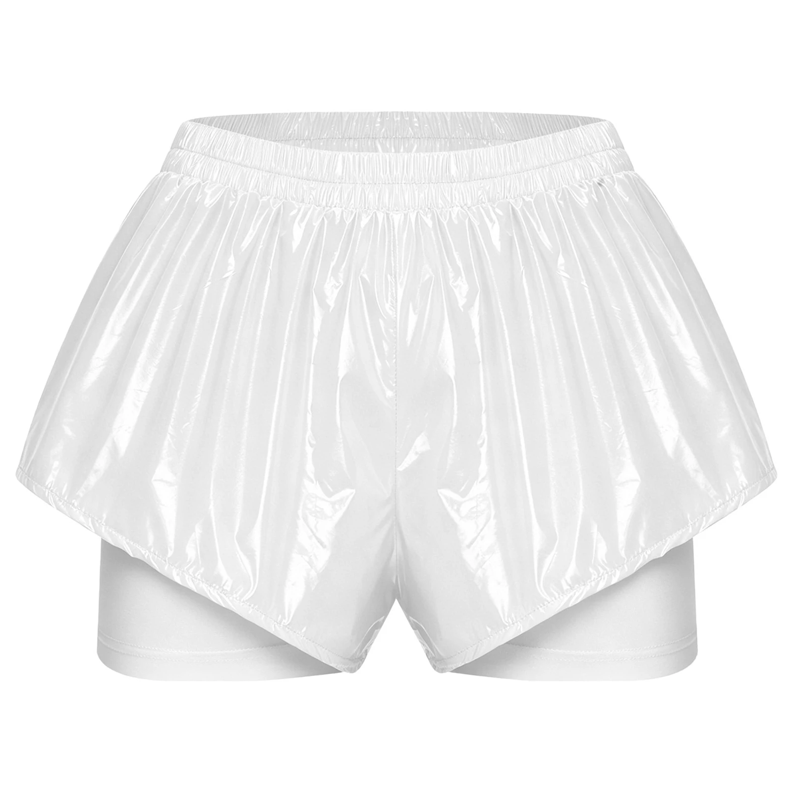 Womens Double Layer Shorts Waterproof Booty Shorts Built-in Breathable Safety Shorts Sports Bottoms for Motorcycle Riding Biking