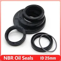 ID 25mm NBR Oil Seal TC-25*31/32/34/35/38/40/42/45/50/52/55/60/62*4/5/6/7/8/10/12mm Black Nitrile Rubber Shaft Double Lip Gasket