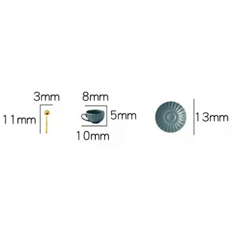 3 ピース/セット 1:12 ドールハウスミニコーヒーカップソーサースプーンモデル家具アクセサリードールハウスの装飾おもちゃギフト