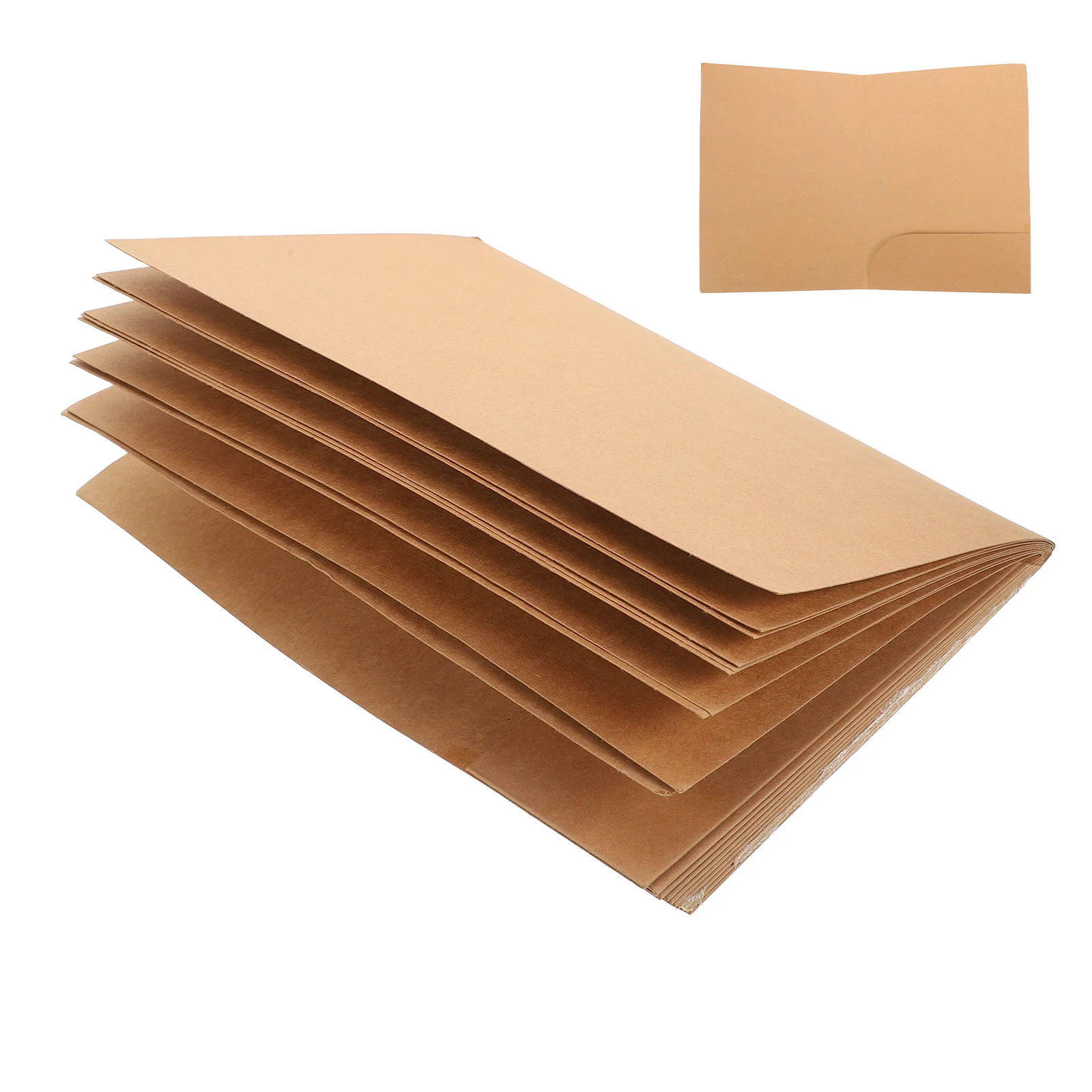 10 Pcs File Envelopes Kraft Paper Folders Single Pocket Large Capacity Office School Sturdy Material Document Storage