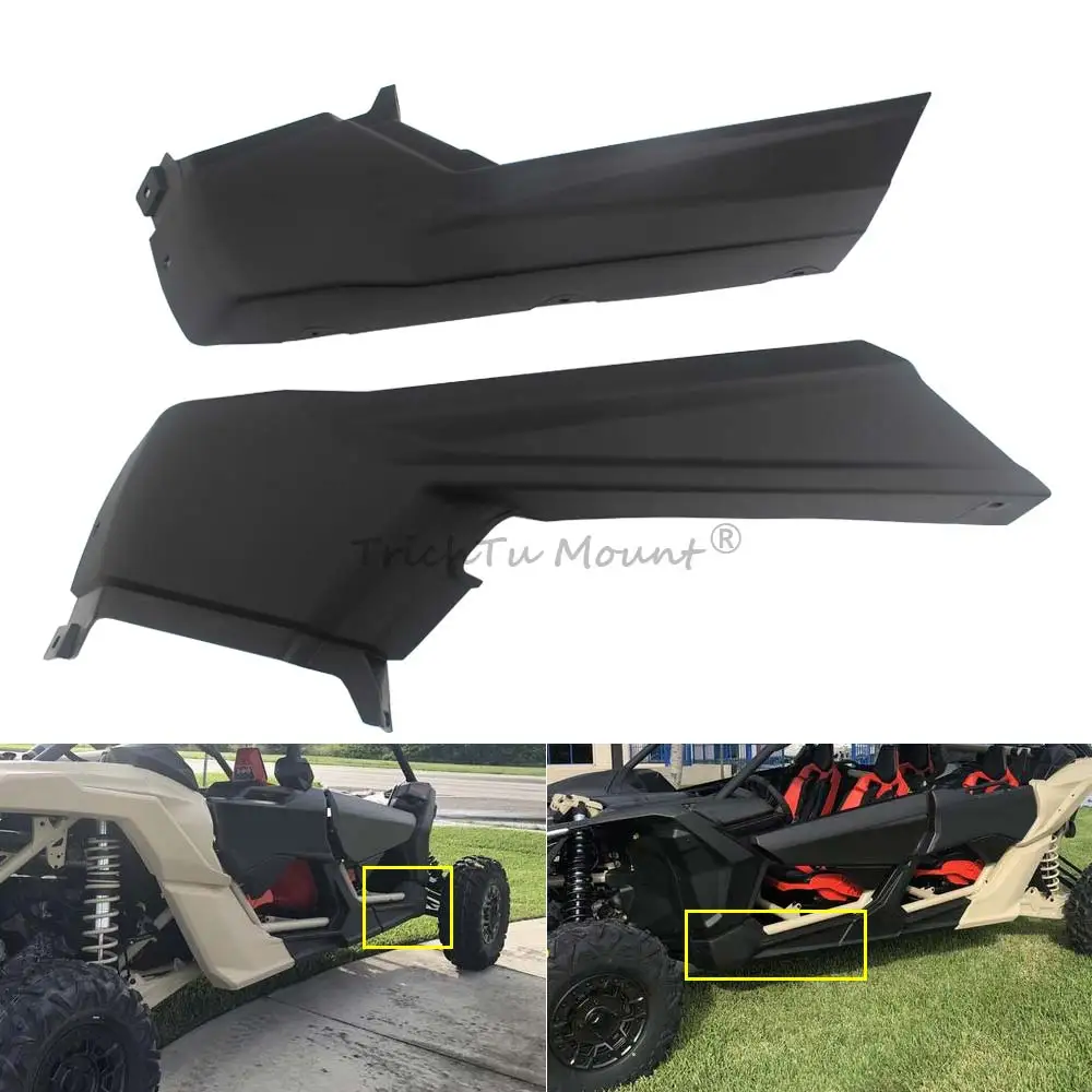 UTV ABS Front Door Lateral Panel Kits Left & Right for Can-Am Maverick X3 Max 4 Seater Models 2017-2023 Accessories Matte Black