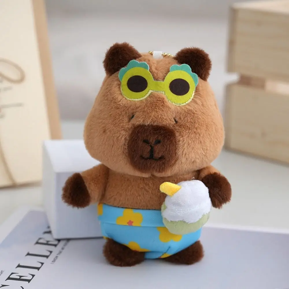 

Stuffed Doll Capybara Plush Pendant Keyring Creative Plush Capybara Keychain Funny 13cm Capybara Plushie Doll Car Key Pendant