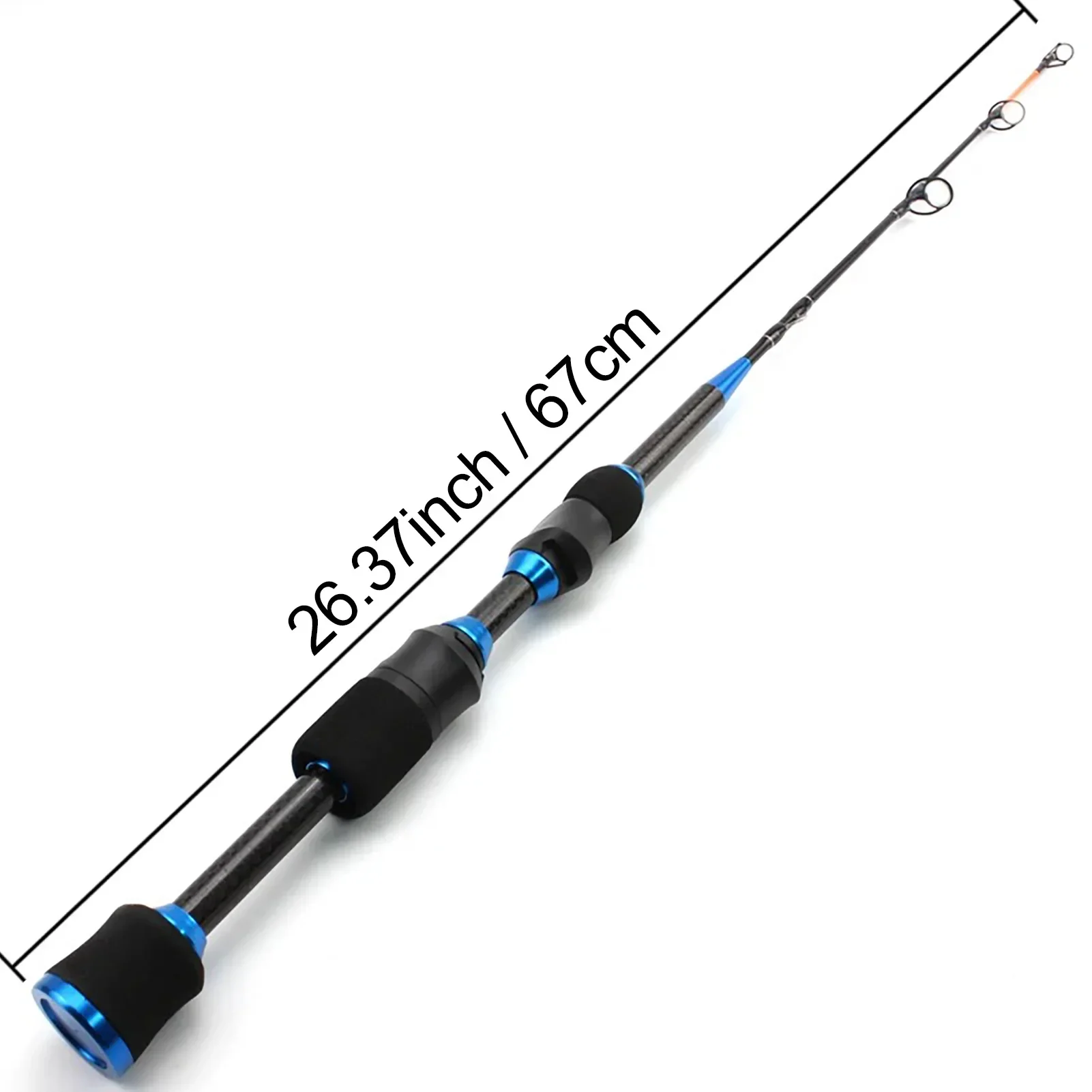 Superhard Winter Ice Fishing Rod 67cm 75g Carbon Heavy Ultrashort Spinning Rod Travel Fishing Tackle Fish Rods