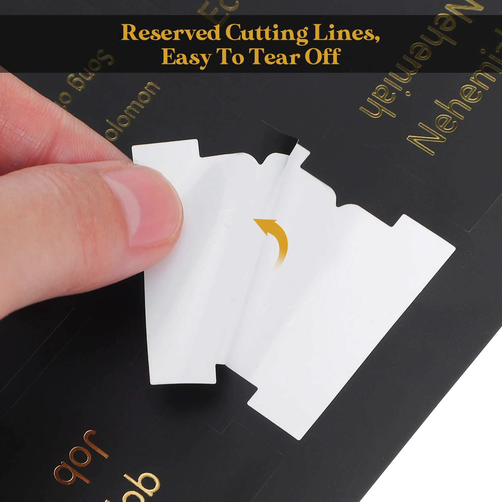 

5 Sheets Bible Index Tabs Black Gold Bible Book Tabs Decorative Stickers for Bible Study