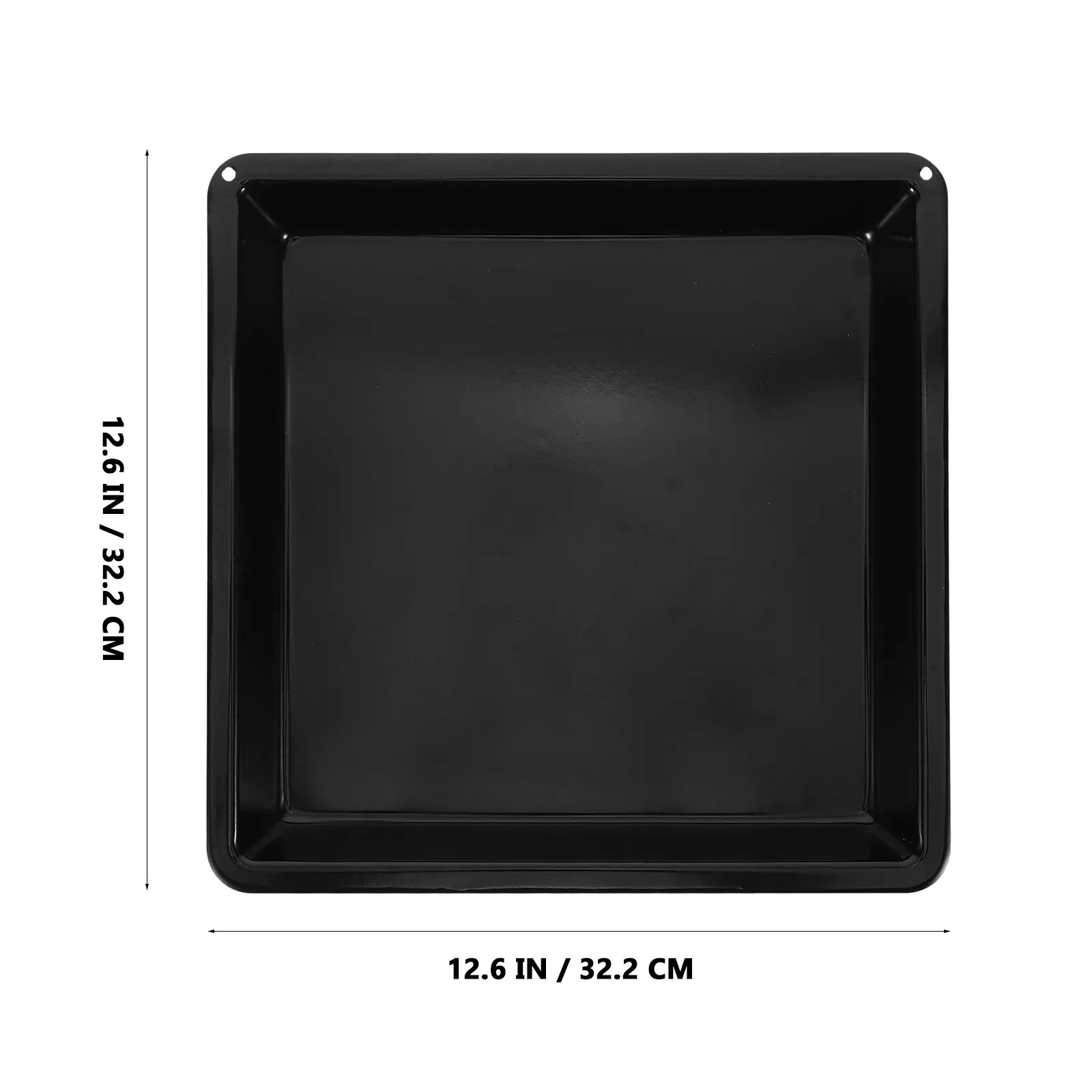 Carbon Steel Baking Tray Black Glossy Enamel Non-Stick Pizza Cookie Pie Cake Oven Pan Large Capacity Even Heat Distribution