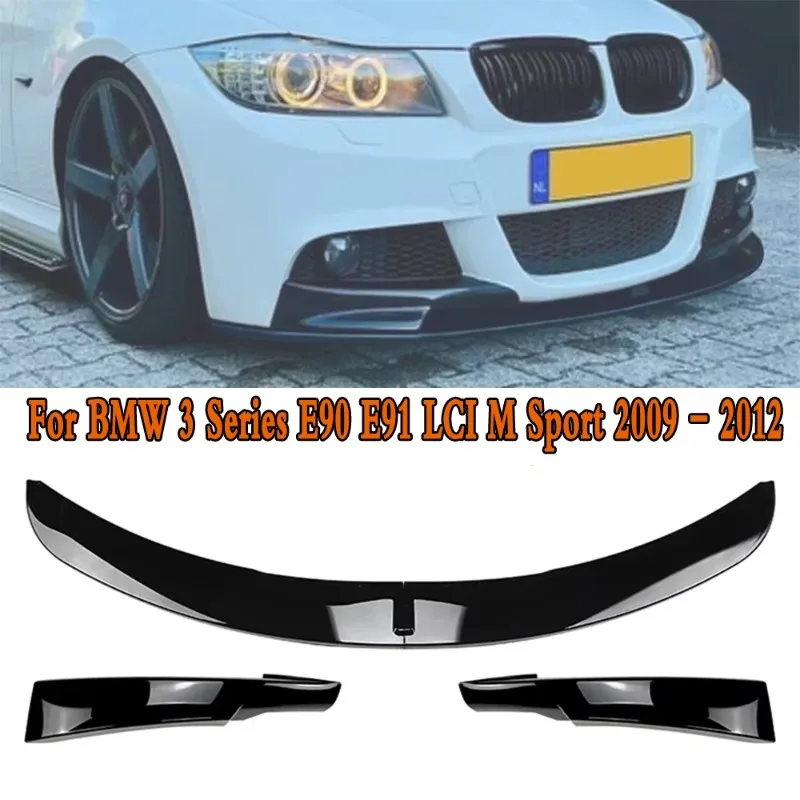 

For BMW 3 Series E90 E91 LCI M Sport 2009 - 2012 Car Front Bumper Lip Splitter Diffuser Body Kits Spoiler Bumper Guard Protector