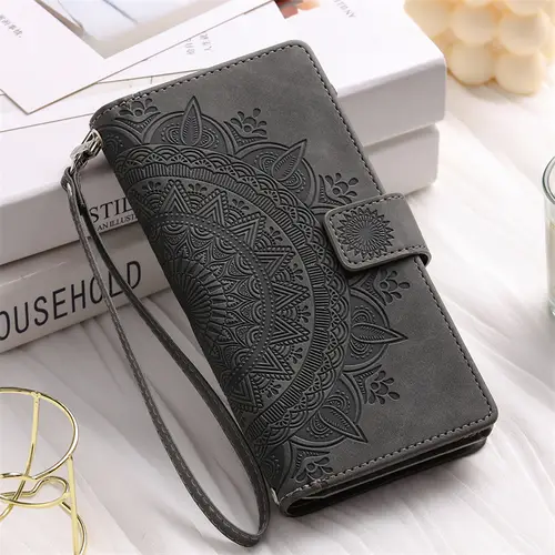 Totems Zipper Card Case for Xiaomi Poco X6 F6 M6 F5 X5 X4 X3 NFC F3 F4 Pro C65 C55 Luxury Magnetic Leather Wallet Protect Cover - Image 11