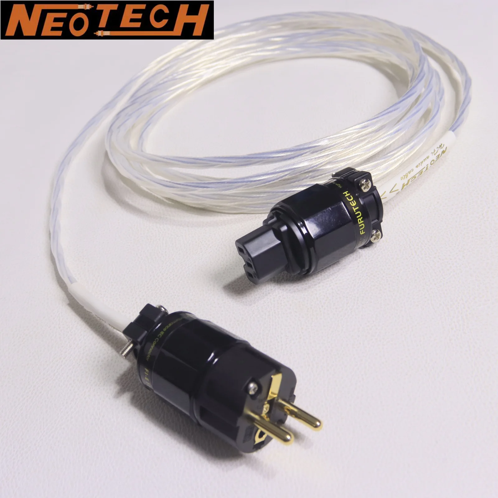Top quality NEOTECH OCC Silver Plated audio Power Cable for Audiophile HiFi audio system EU/US with FURUTECH Gold plating Plug