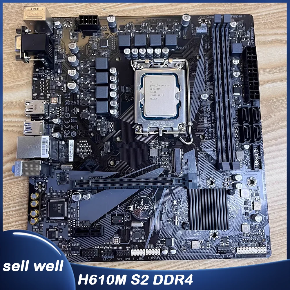 For GIGA-BYTE MATX Supports Core 12/13/14th generation 1700 motherboard H610M S2 DDR4