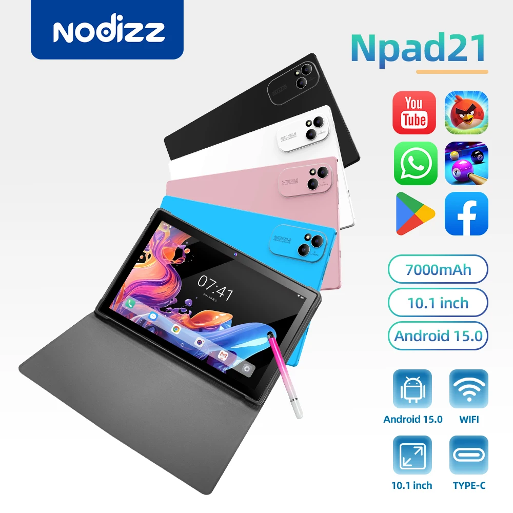

2025 Npad 21 Оригинальный планшет 10 дюймов Google play TikTOK THD 4K Android 15 12 ГБ + 512 ГБ 7000 мАч 5G SIM WiFi GPS 500 Вт Pixel Tablet PC