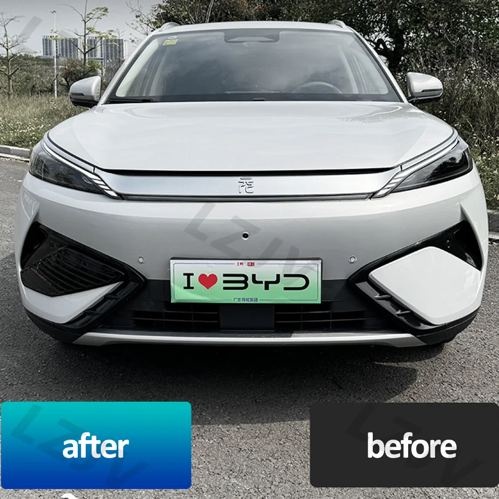 New For 2022-2025 BYD ATTO 3 Yuan Plus Front Bumper Air Vent Decorative Frame Exterior Modification Front Fog Light Position