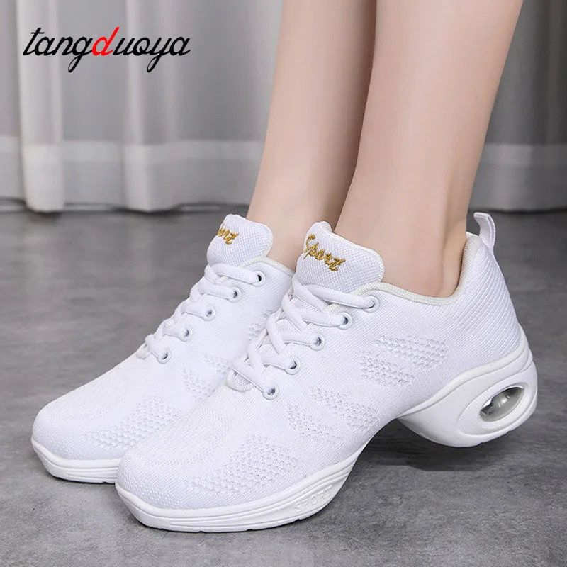 Women's Dance Sneakers Jazz Dancing Shoes for Woman Mesh Modern Dance Shoes Ladies Female Sport Feature Dance Shoes