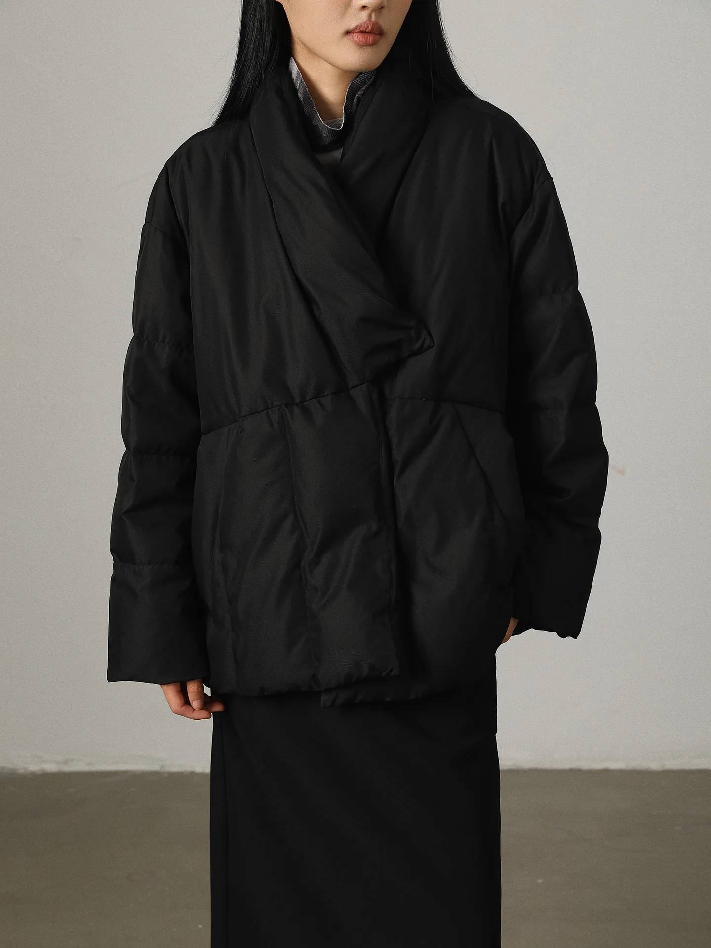 

Женская утепленная куртка Vimore с 90% белым гусиным пухом, свободный крой, многослойный воротник, экологичная, теплая верхняя одежда