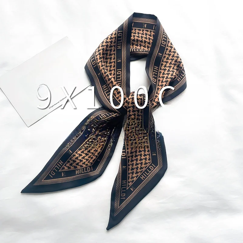 Женский клетчатый шелковый шарф Netie irt с галстуком-бабочкой, сумка, модная корейская сумка на весну, осень-зима, сезонное полиэфирное волокно