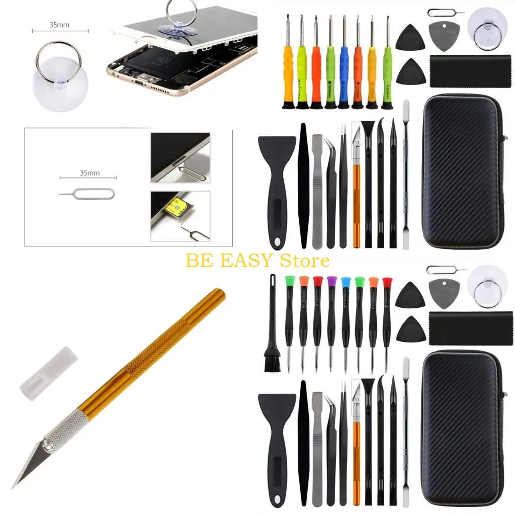 

E28F 25 in 1 Metal Spudger Tool Phone Opening Pry Tool for Mobile Phone