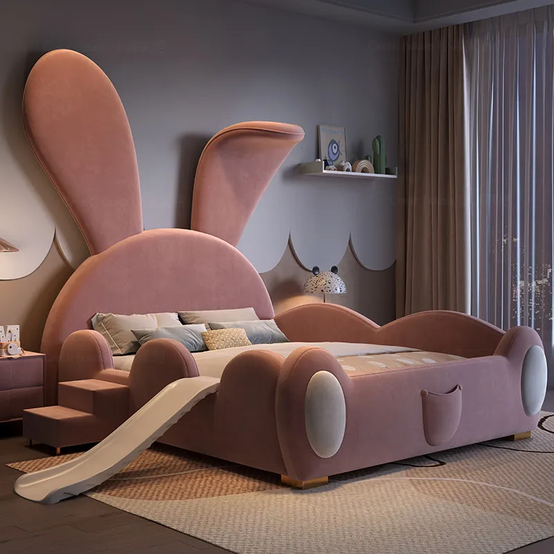 *High-quality Modern Luxurious Leather Rabbit Princess  Cute Children's room Furniture for Little Girls