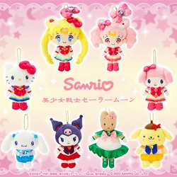 Sanrio Sailor Moon Co-Branded peluche ciondolo acrilico Stand-Up Sign Mirror Kuromi Cinnamoroll pompon Purin Anime Toy bambola per bambini