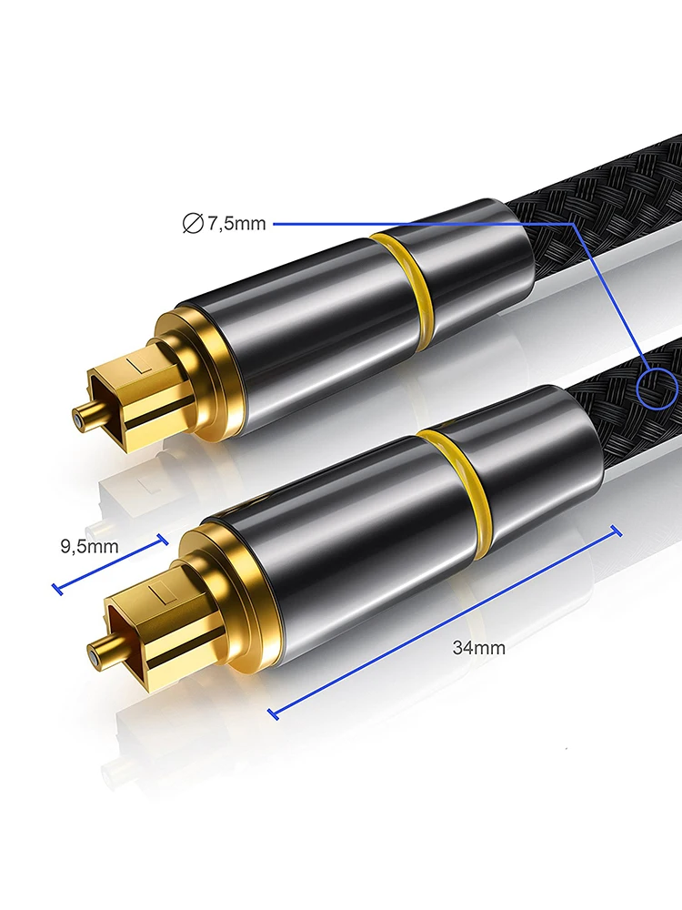 Digital Audio Optical Cable SPDIF Toslink Fiber Optic Cable Audio Power Amplifier HiFi Speaker Wire Home Theater Soundbar Cable