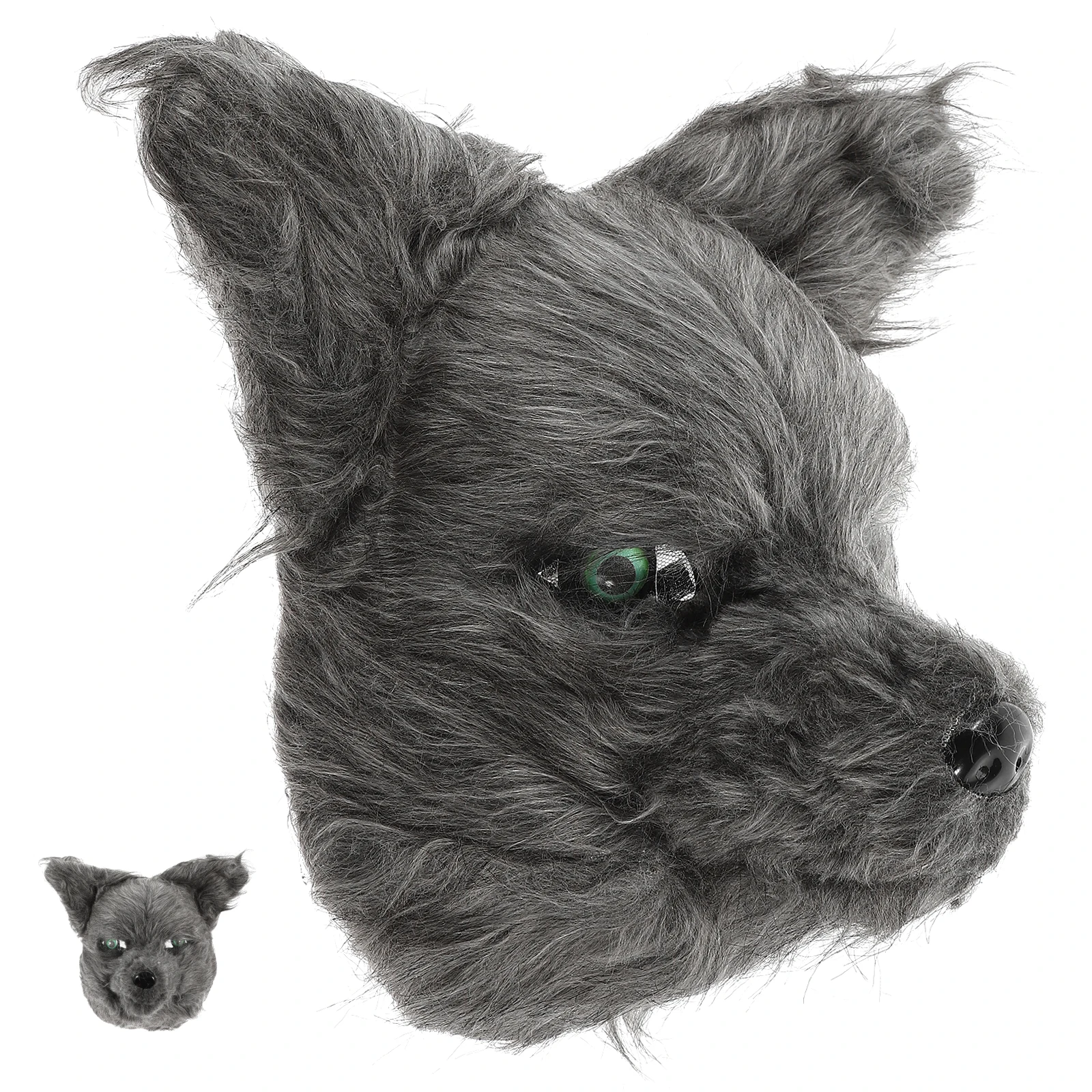 

Furry Wolf Mask for Cosplay Adult Men Realistic Mouth Opening Feature Easy Fit Cool Style Dress Up Party Masquerade Halloween