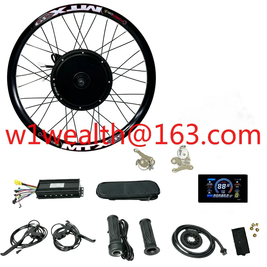 26-Inch 27.5-Inch 29-Inch Rear Wheel 48V/52V/60V 2000W 45A Sine Wave Controller SW900 LCD Color Wheel Motor Conversion Kit